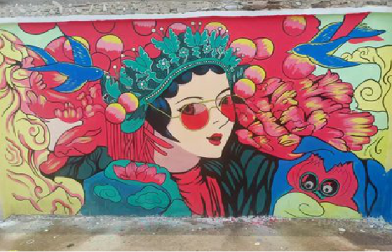 大足墙体彩绘-网红墙