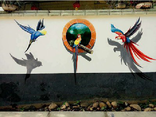 大足视觉错位-3D墙绘设计