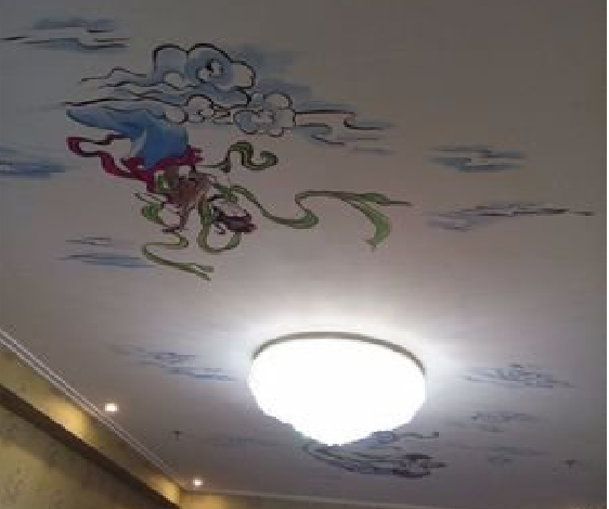 大足如何快速绘制天花板上的手绘墙？