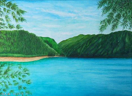 大足在墙绘中，如何绘画绿水青山？